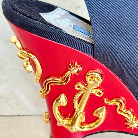 Prada Anchor Wedge Lace-up Boot us Eu size 38,5 - Picture 8 of 8